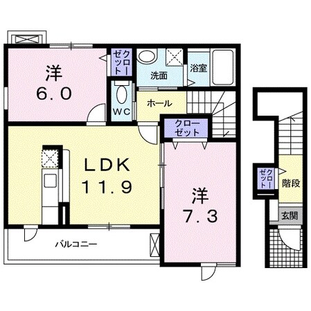 下深谷駅 徒歩40分 2階の物件間取画像